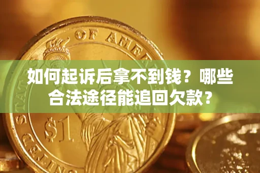 武汉如何起诉后拿不到钱？哪些合法途径能追回欠款？