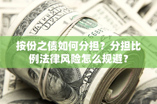 武汉按份之债如何分担？分担比例法律风险怎么规避？