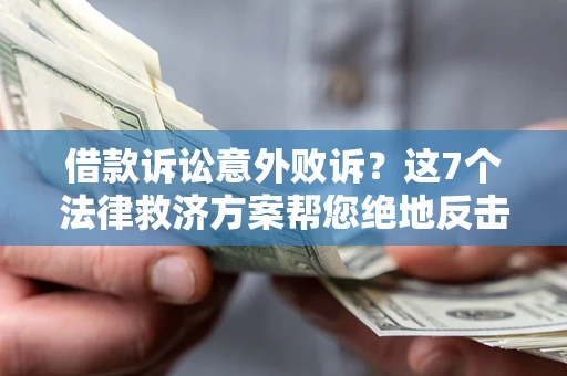 武汉借款诉讼意外败诉？这7个法律救济方案帮您绝地反击！