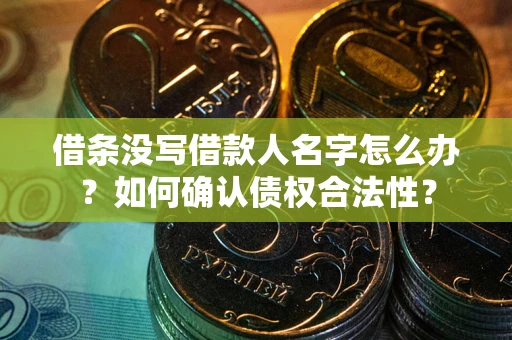 武汉借条没写借款人名字怎么办？如何确认债权合法性？