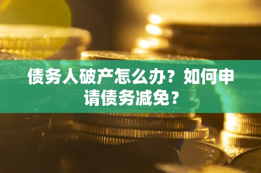 武汉债务人破产怎么办？如何申请债务减免？