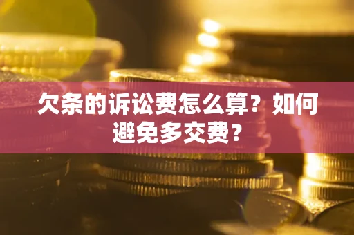 武汉欠条的诉讼费怎么算？如何避免多交费？
