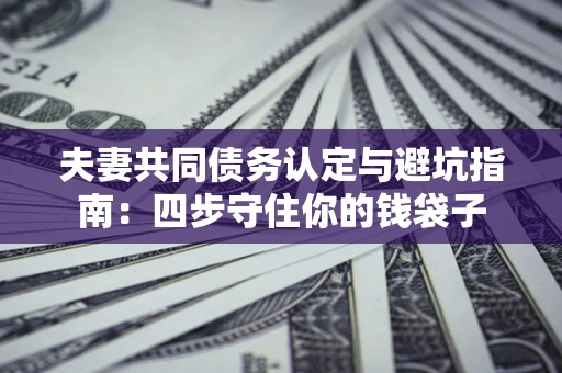 武汉夫妻共同债务认定与避坑指南：四步守住你的钱袋子