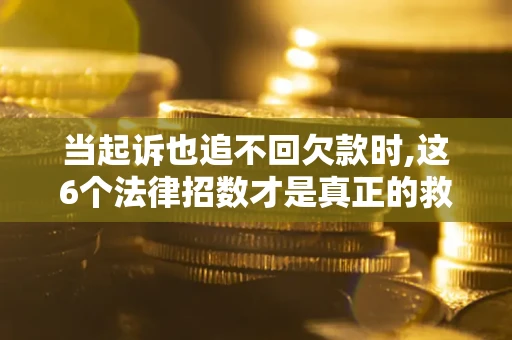 武汉当起诉也追不回欠款时,这6个法律招数才是真正的救命稻草