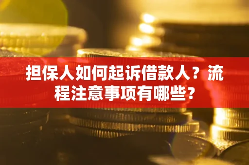 武汉担保人如何起诉借款人？流程注意事项有哪些？